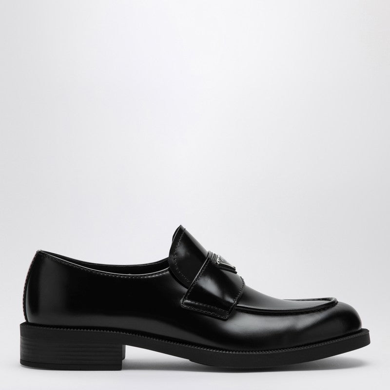 Prada Black leather loafer with logo 2DE145G000055P_PRADA-F0002