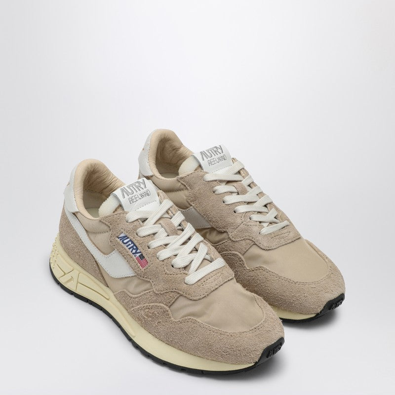 AUTRY Reelwind trainer in beige nylon and suede WWLWNC08P_AUTRY-NC08