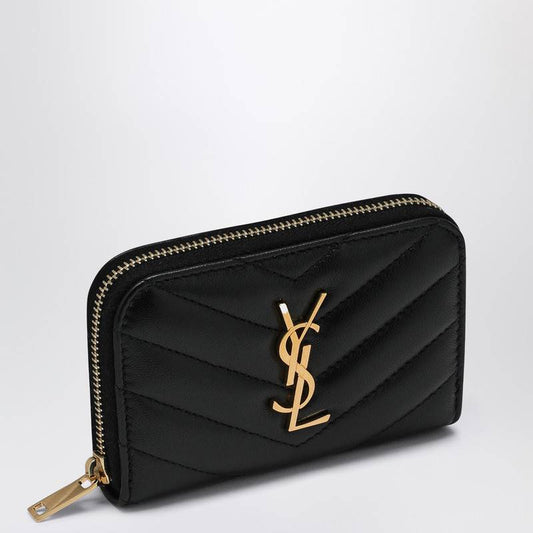 Saint Laurent Black Monogram small zip around wallet 804479AAA44P_YSL-1000