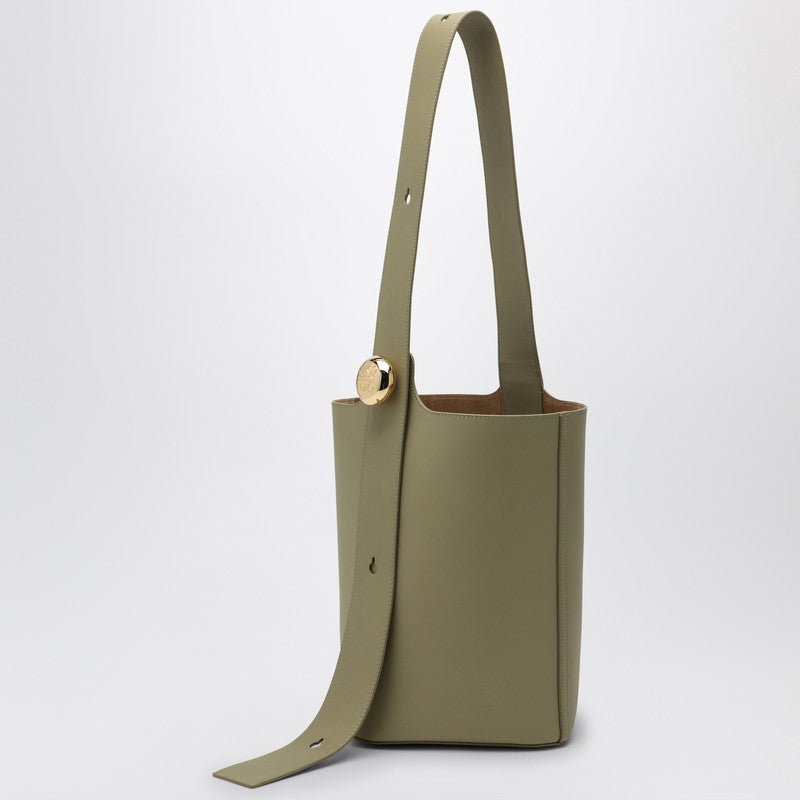 LOEWE Eucalyptus green calfskin Pebble Bucket medium bag AANBBBWX01LEP_LOEW-4787