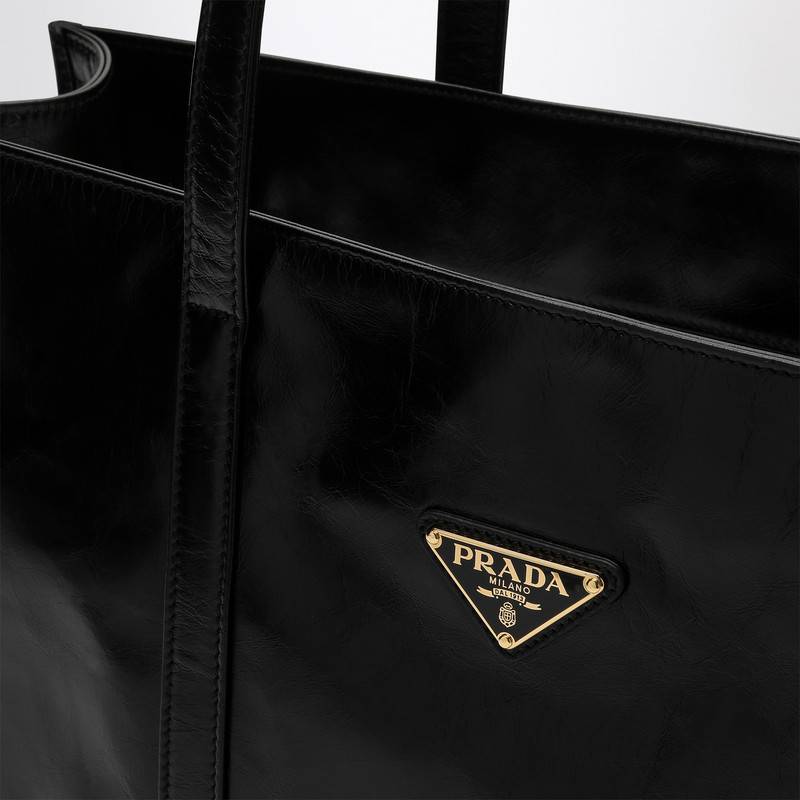 Prada Large black leather shopping bag 1BG460OON2CYRQ_PRADA-F0002