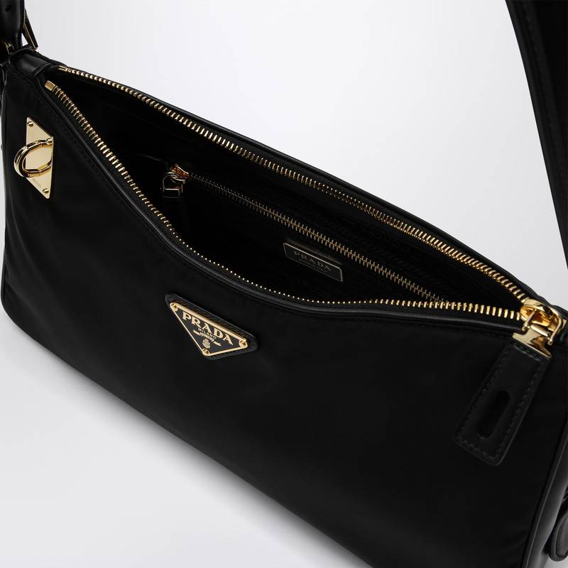 Prada Black Aimée large Re-Nylon and leather shoulder bag 1BC232ODO2C8QQ_PRADA-F0002