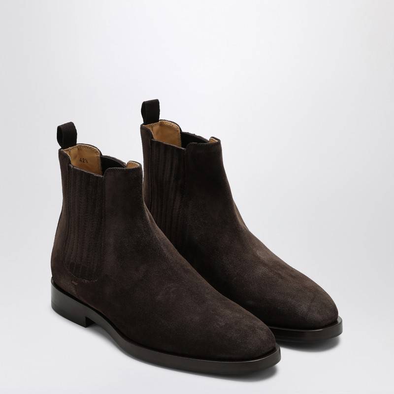 Brunello Cucinelli Dark brown suede Chelsea Boot MZUPEAV715LEP_CUCIN-C7284