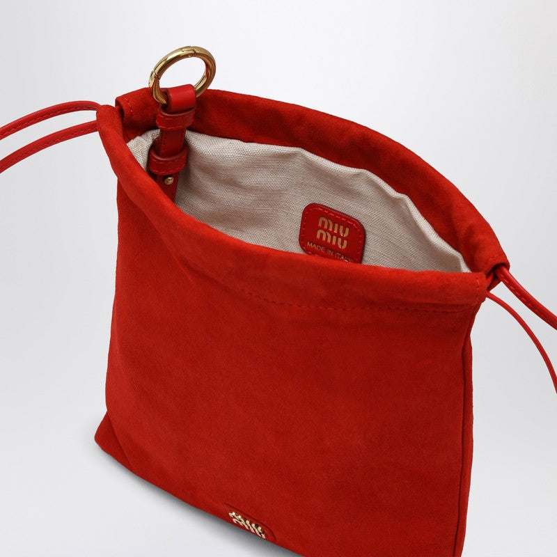 MIU MIU Red Suede Pouch 5NG0102CTAP_MIU-F0D17