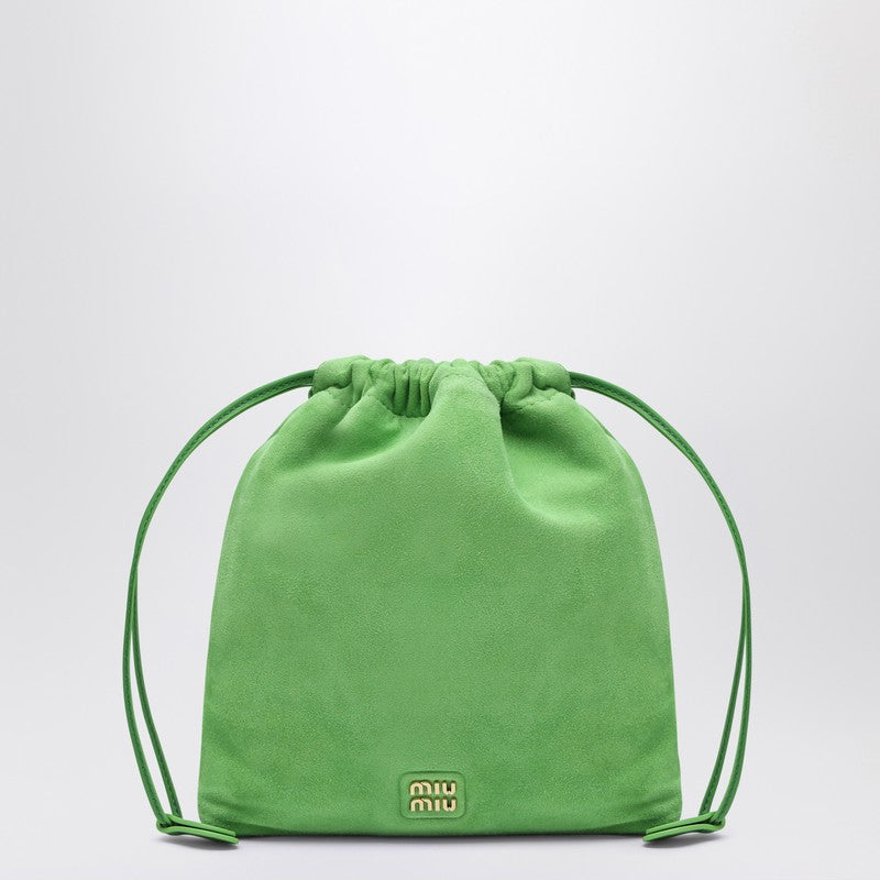 MIU MIU Apple green suede Pouch 5NG0102CTAP_MIU-F0225