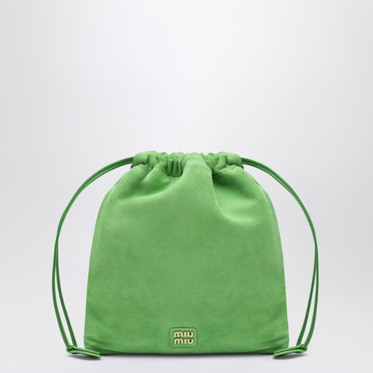 MIU MIU Apple green suede Pouch 5NG0102CTAP_MIU-F0225