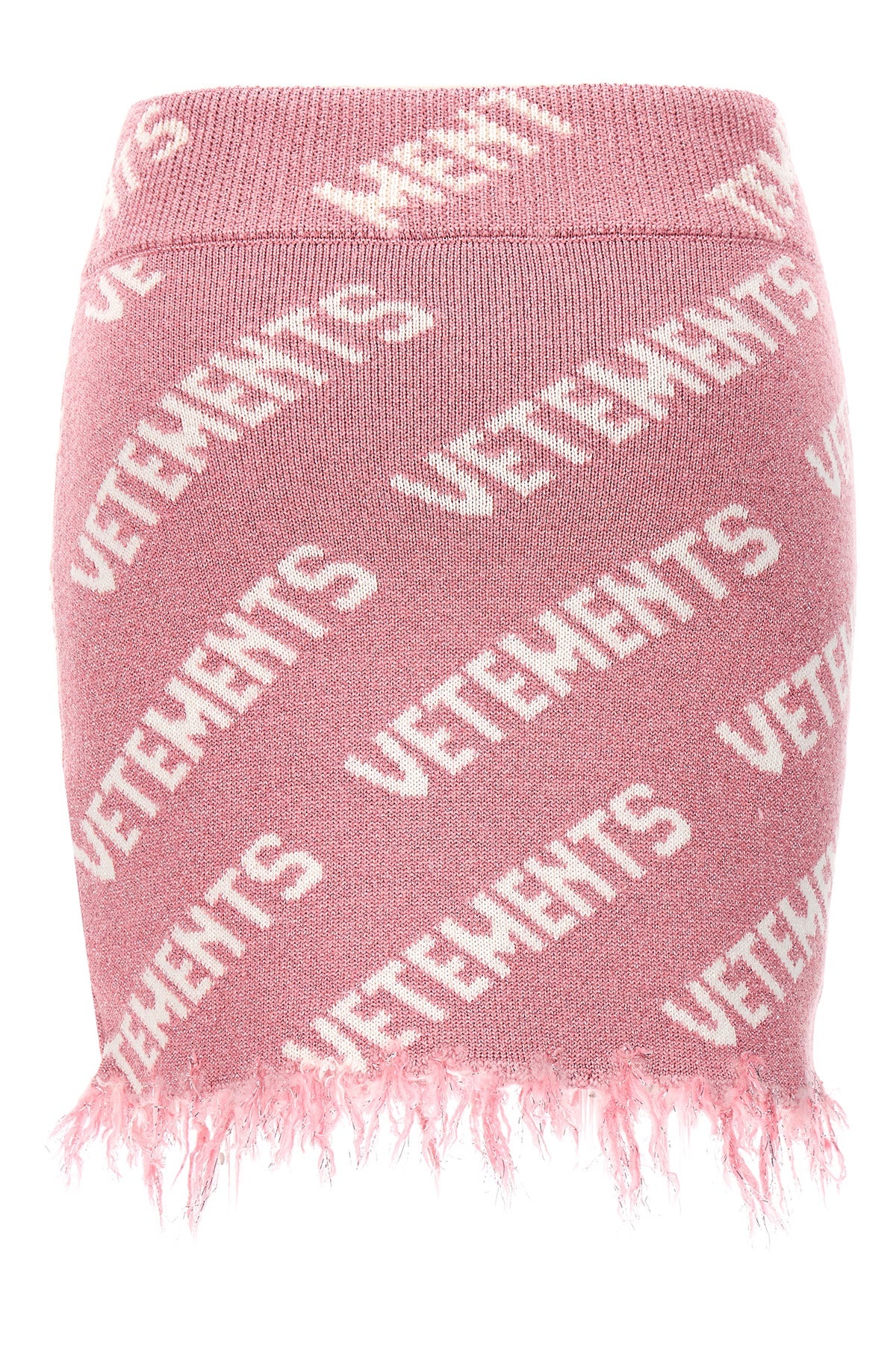 VETEMENTS 'ICONIC LUREX MONOGRAM' SKIRT WE64KN905PBABYPINK