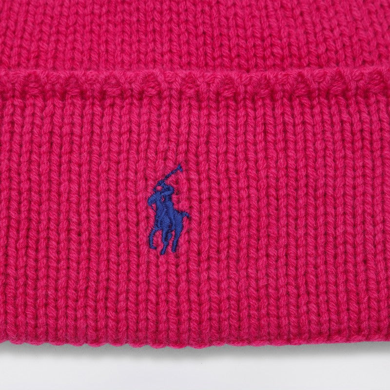 Polo Ralph Lauren Fuchsia wool bonnet with logo 455954355003WOP_POLOR-CP