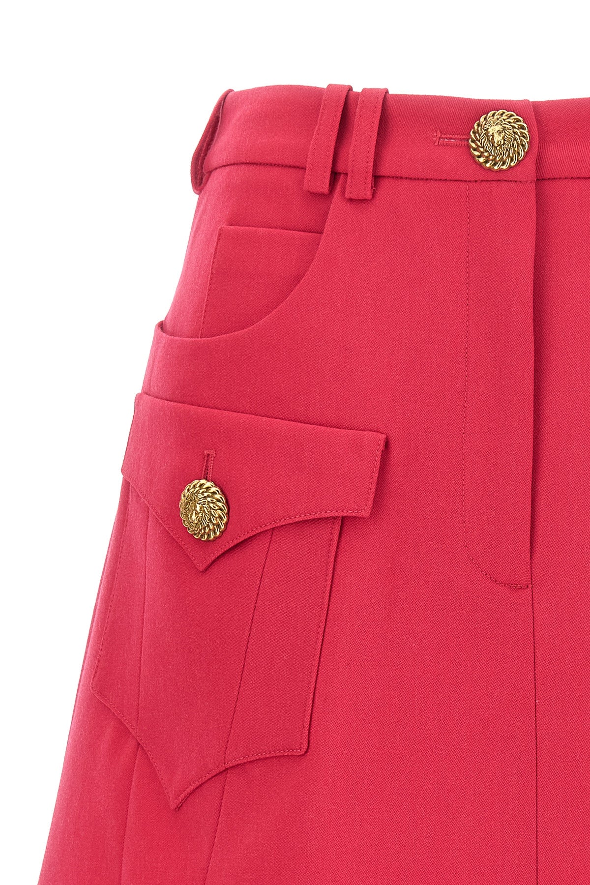 Balmain LOGO BUTTON MINI SKIRT CF1LA359WC094DK