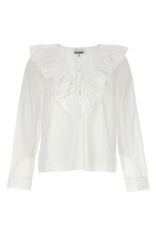 GANNI RUFFLES SHIRT F8701151