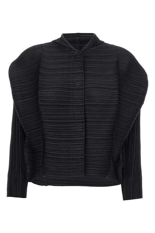 PLEATS PLEASE ISSEY MIYAKE 'THICKER BOUNCE' CARDIGAN PP38JC41115