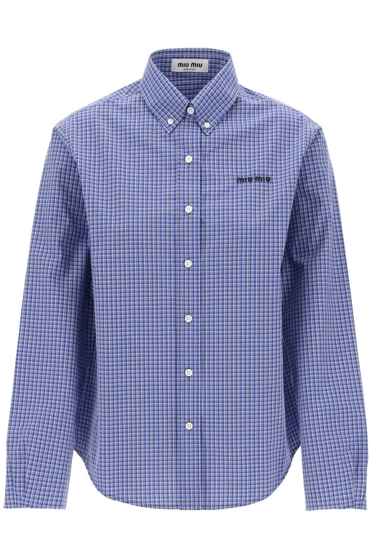 MIU MIU button-down checkered shirt