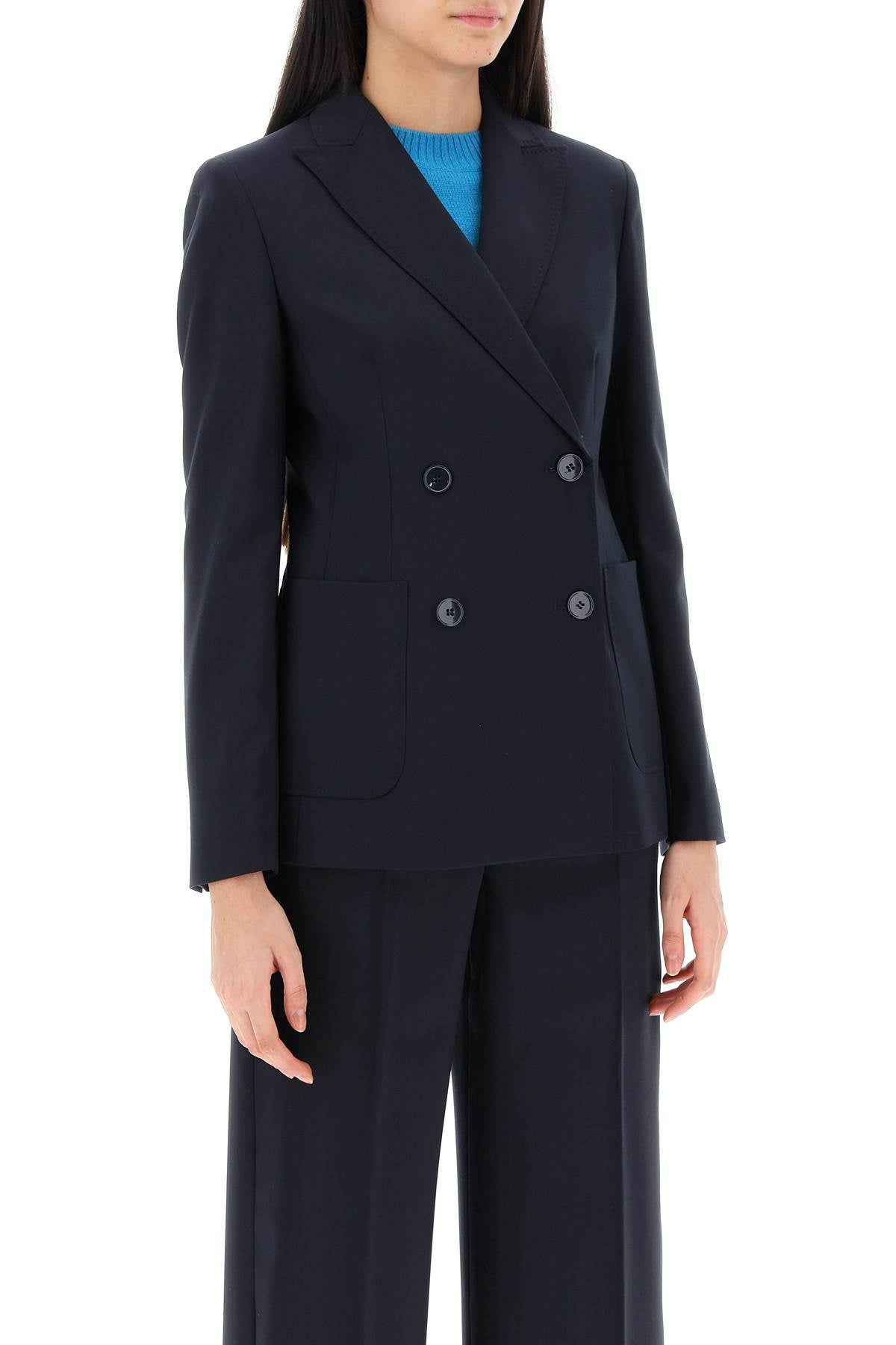 マックスマーラ ステュディオ MAX MARA STUDIO スーツジャケット スーツ ジャケット レディース クリスマス Suit Jackets  か細い 2426046052600|095 010 BLACK WHITE Black White  【関税・送料無料】【ラッピング無料】【2024AW】 ia