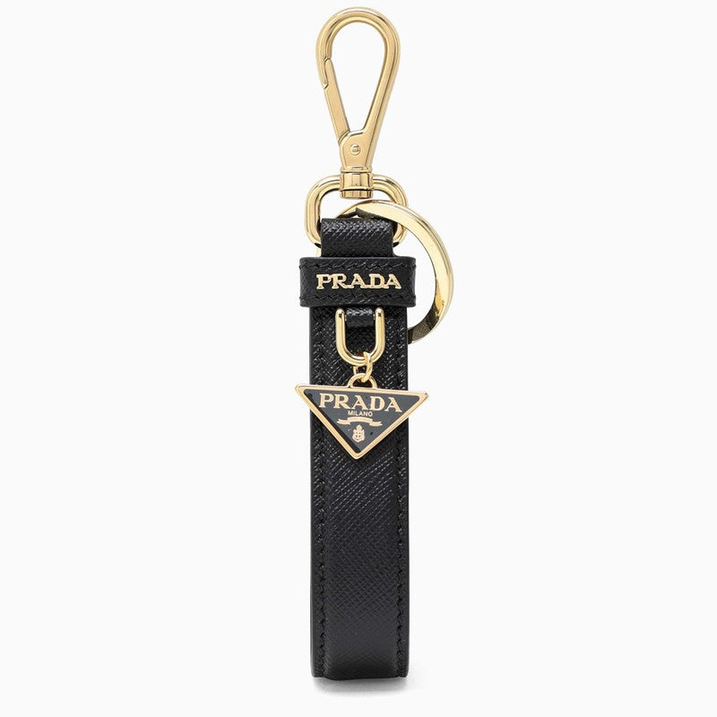 Prada Black/gold Saffiano leather keychain 1PP142053N_PRADA-F0002