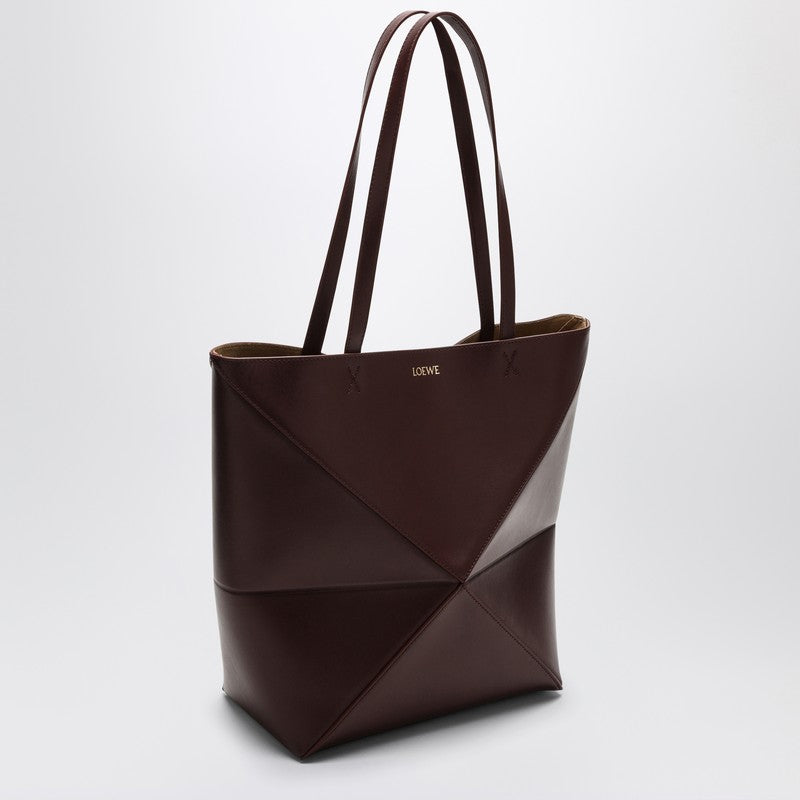 LOEWE Puzzle Fold Tote dark burgundy bag A657G50X01LEP_LOEW-7240