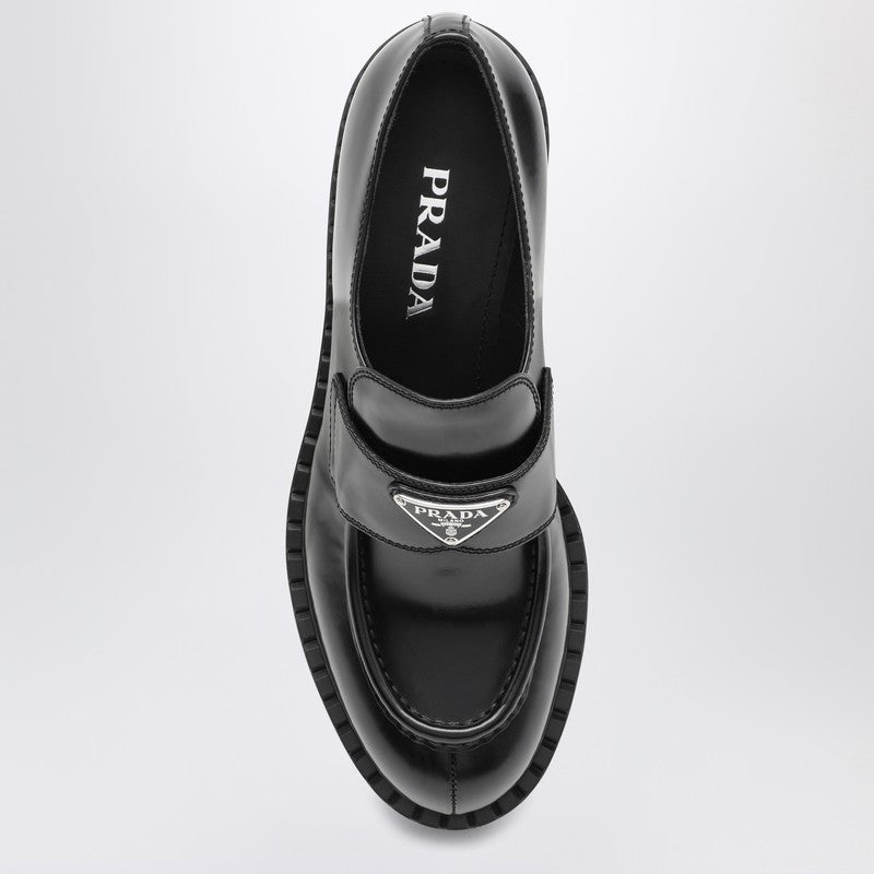 Prada Chocolate loafers in black brushed leather 1D246MB050ULSP_PRADA-F0002