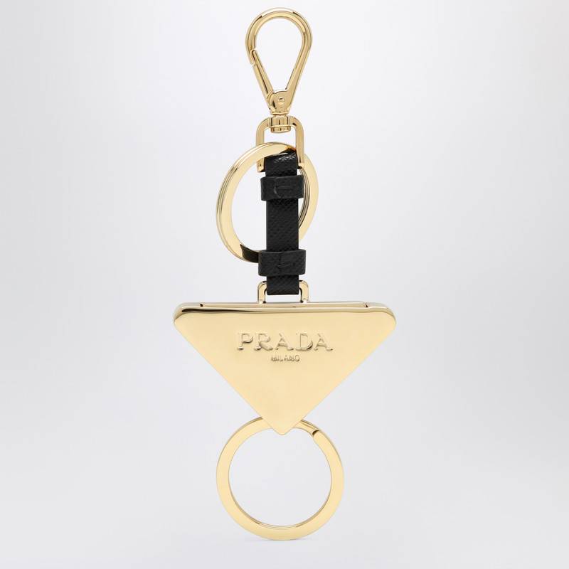 Prada Divisible black leather and metal key ring 1PS05966AP_PRADA-F019F