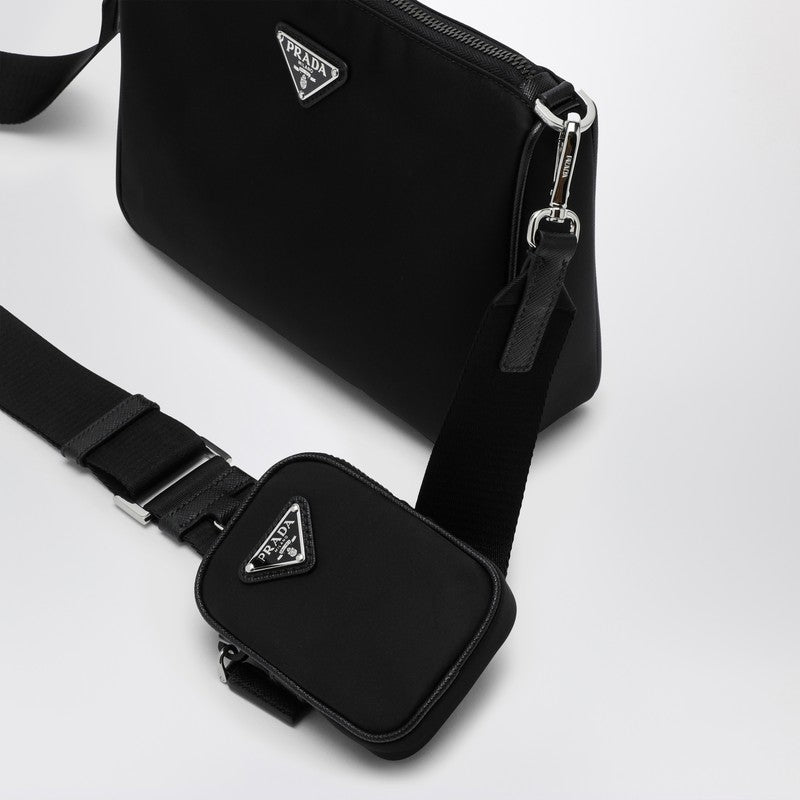 Prada Black cross-body bag in Re-Nylon and Saffiano leather 2VH113XOP2DMHQ_PRADA-F0002