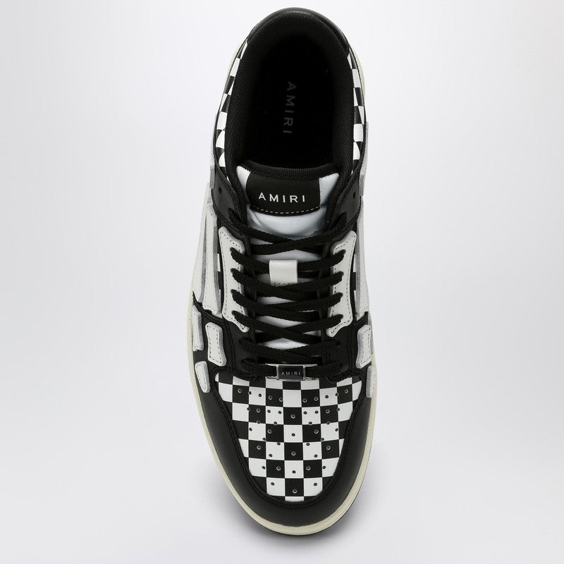 AMIRI Skel Top Low Black/White Plaid Sneaker AMFOSR1032LEP_AMIRI-099