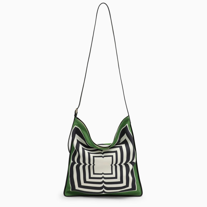Dries Van Noten Shoulder bag with green/white pattern 011520736O_DRVNO-604