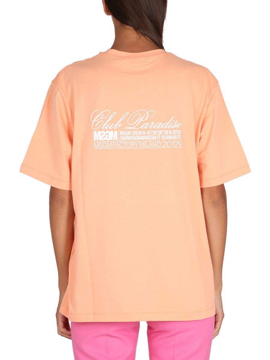 MSGM T-SHIRT WITH LOGO 3441MDM10823700210