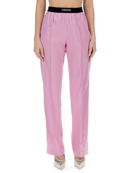 TOM FORD PANTS WITH LOGO PAW397FAX881GV377