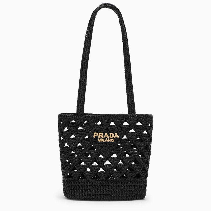 Prada Black raffia medium shoulder bag 1BG494OOO2M2TO_PRADA-F0ES7