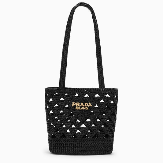 Prada Black raffia medium shoulder bag 1BG494OOO2M2TO_PRADA-F0ES7