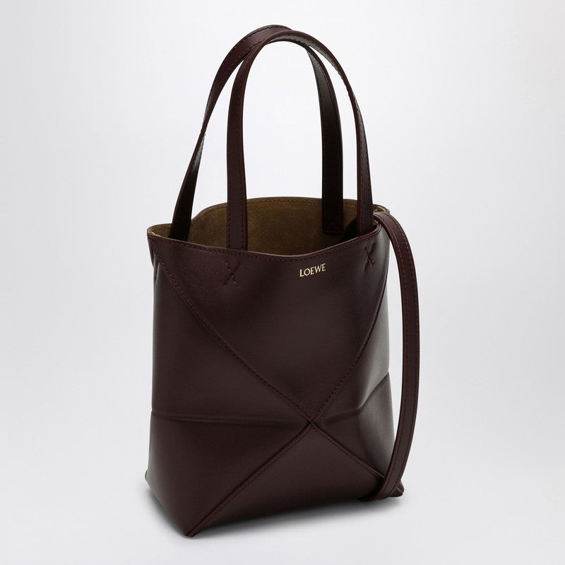 LOEWE Mini Puzzle Fold Bag Dark Burgundy A657V25X01LEP_LOEW-7240