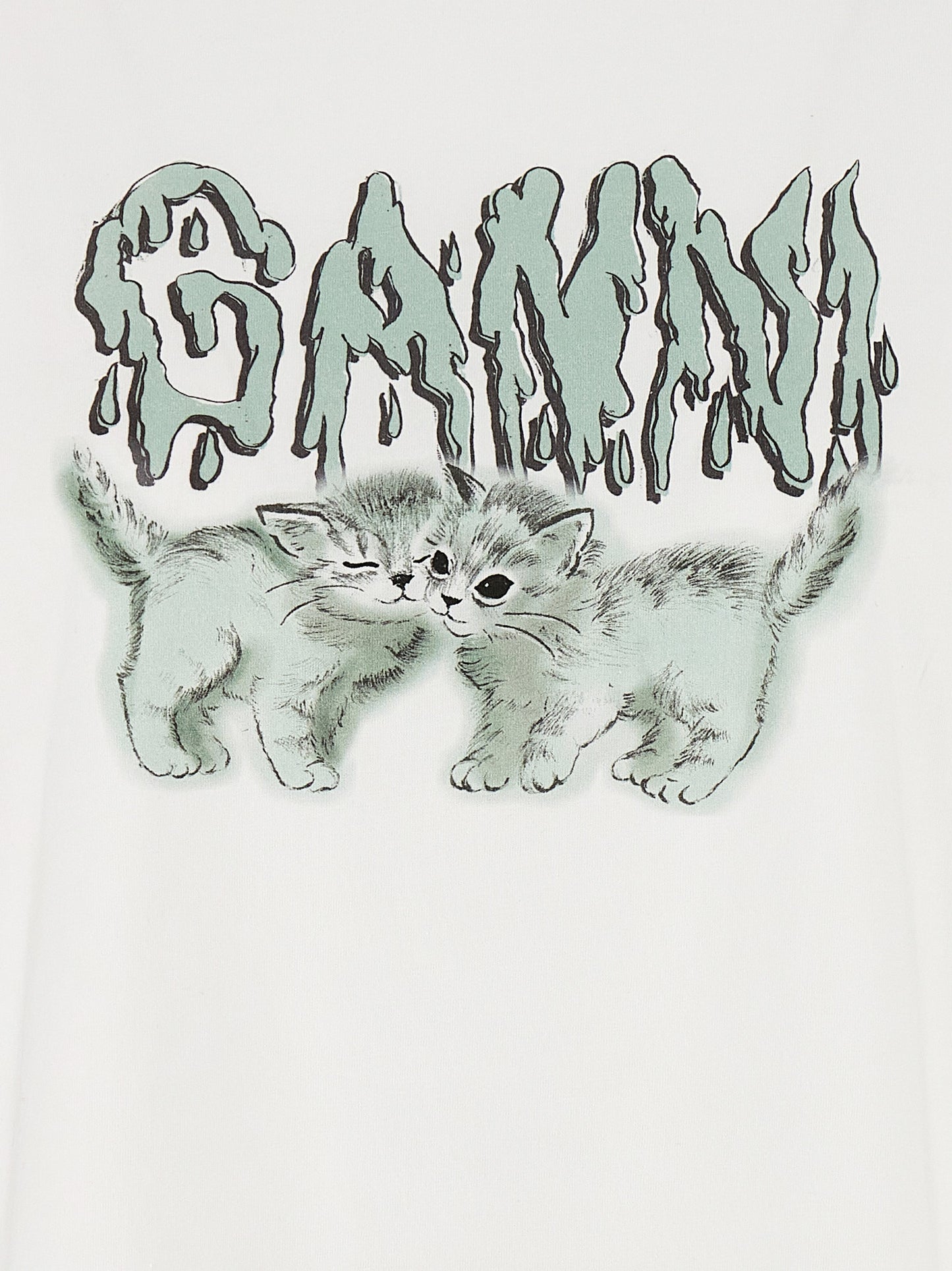 GANNI 'CATS' T-SHIRT T3917151