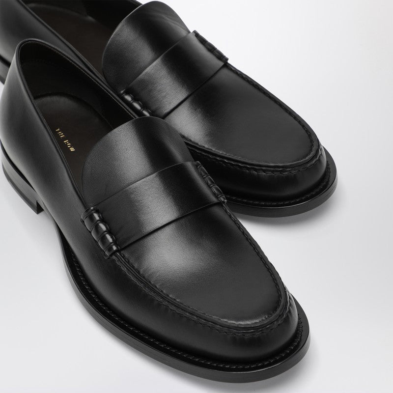 The Row Black leather Novus loafer F1553L600P_THERO-BLK