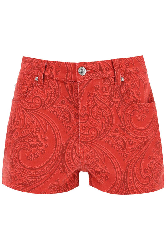 ETRO paisley denim shorts 1352196390600