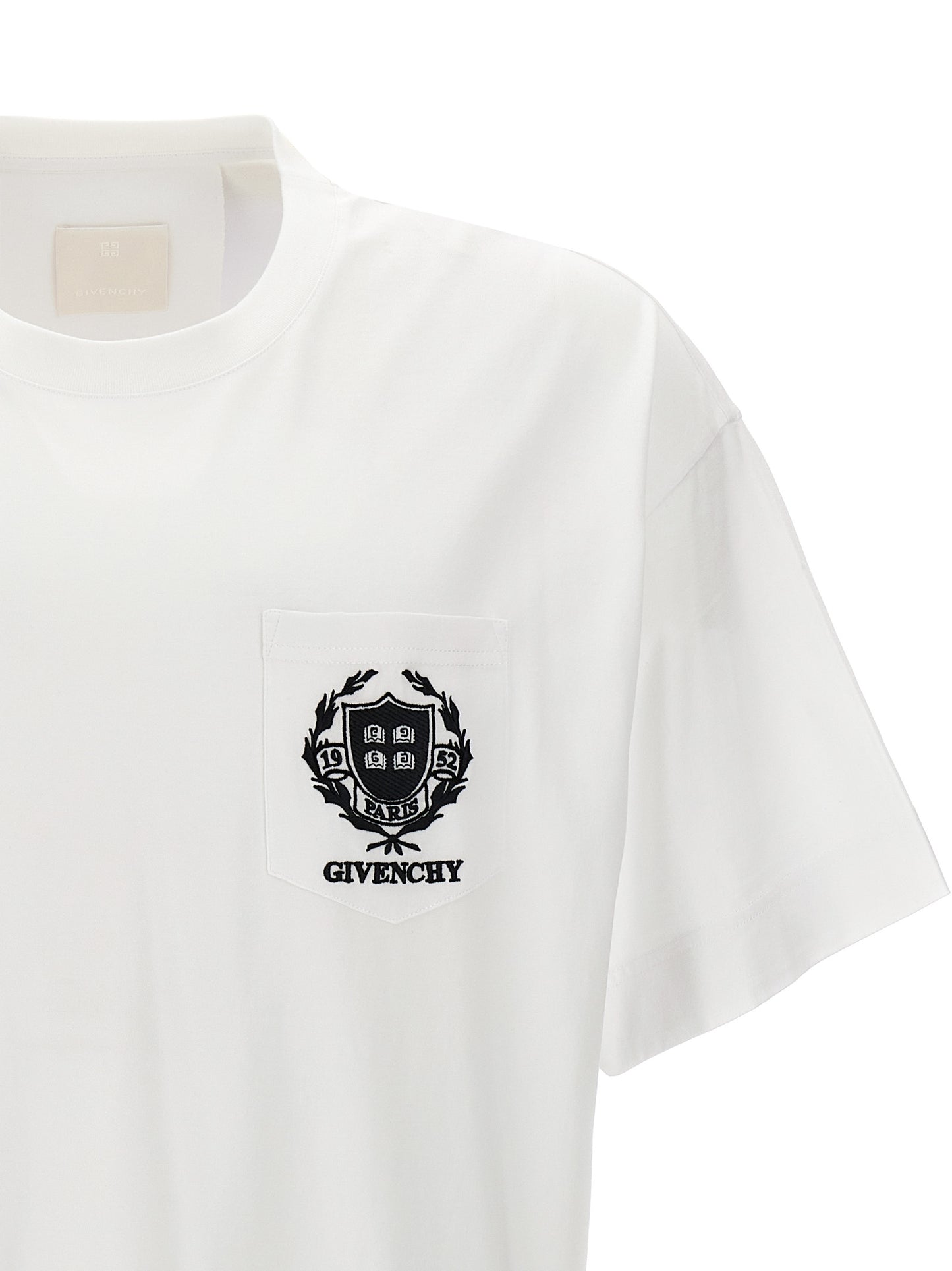 GIVENCHY LOGO EMBROIDERY T-SHIRT BM71J83YL0100