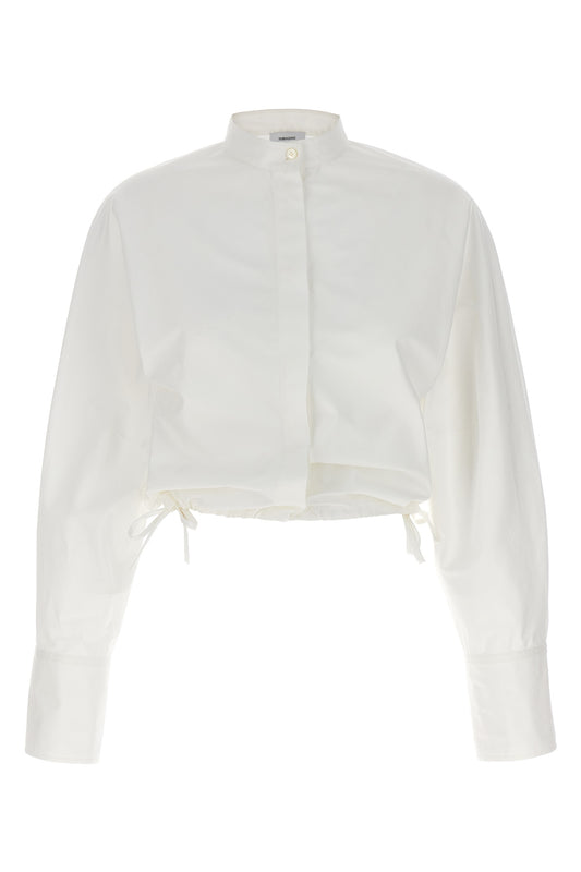 FERRAGAMO CROPPED SHIRT 0767507OPTICWHITE