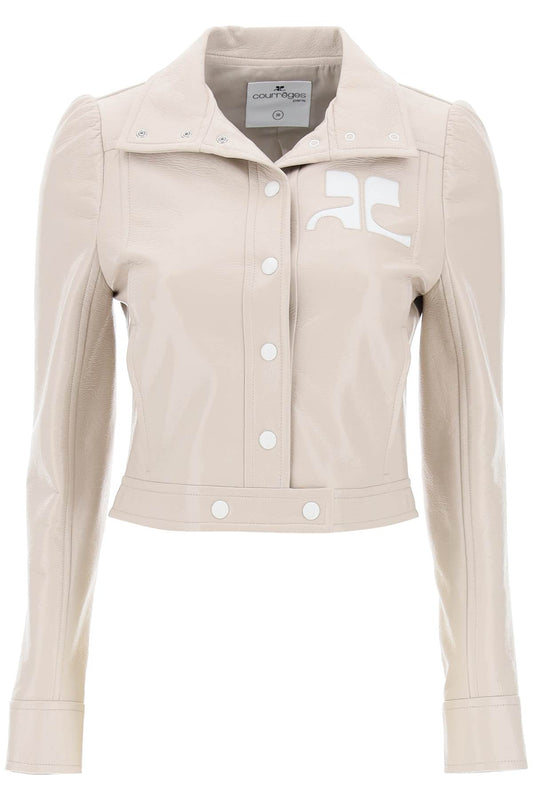 Courrèges re-edition jacket in coated cotton PERCBL005VY00149100