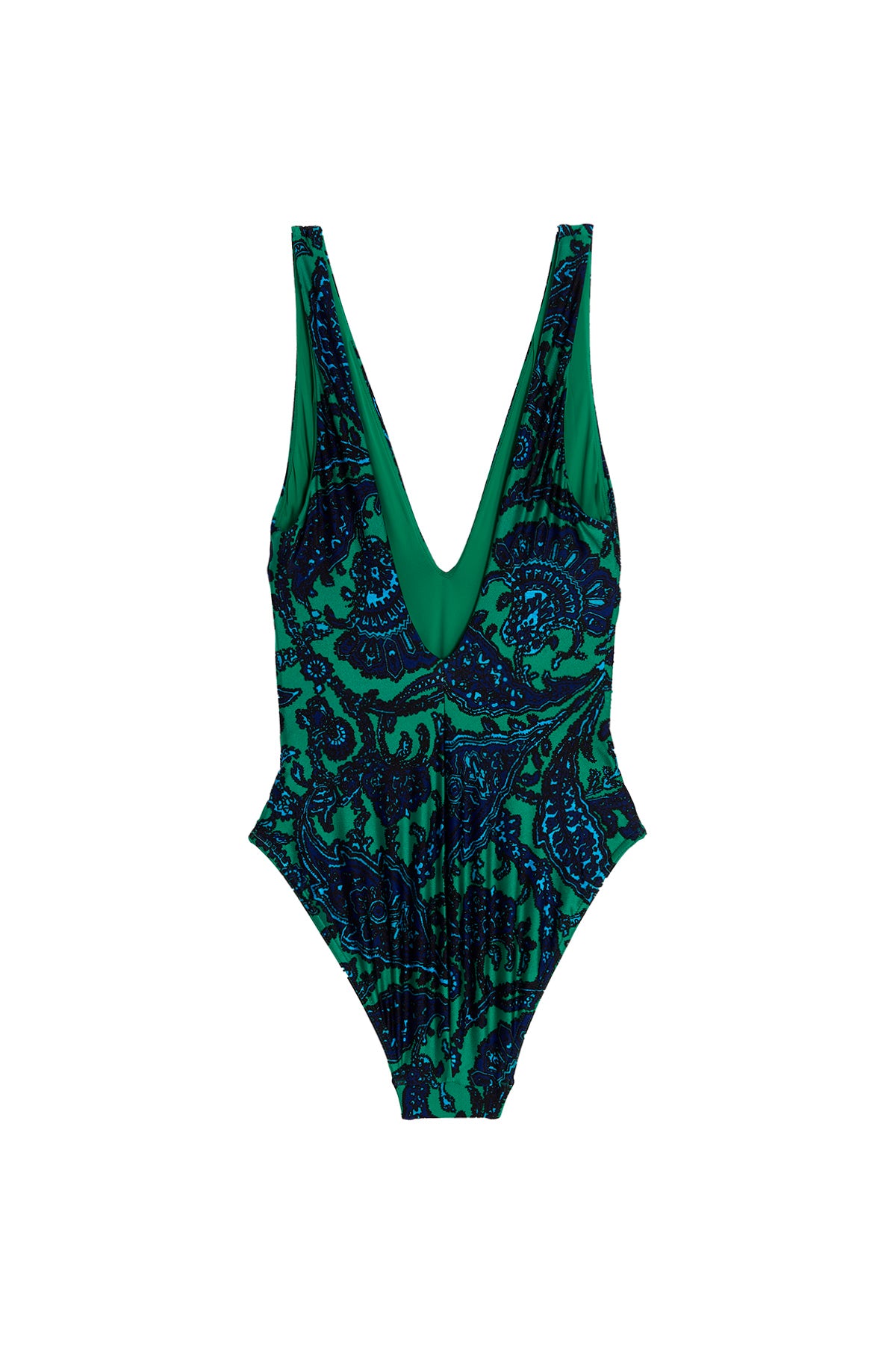 ZIMMERMANN ONE-PIECE SWIMSUIT 'TIGGY PLUNGE CIRCLE LINK' 5233WTIGNAVYGREENPAISLEY