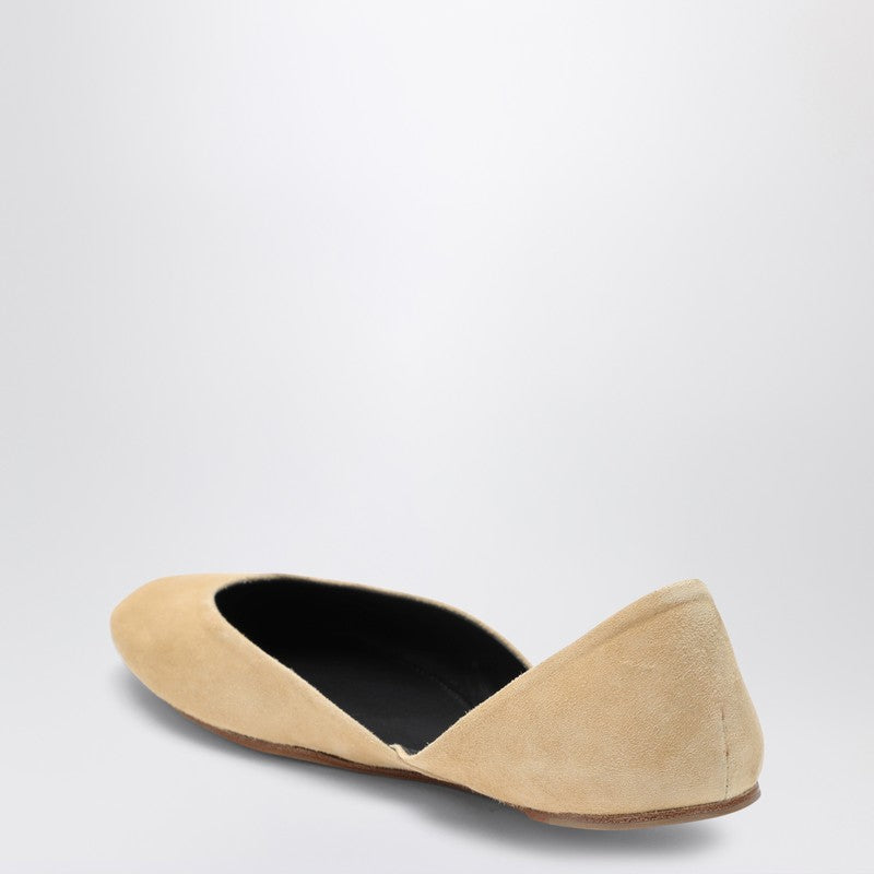 The Row Gemma Ballet Slipper beige suede F1518L21O_THERO-TRC