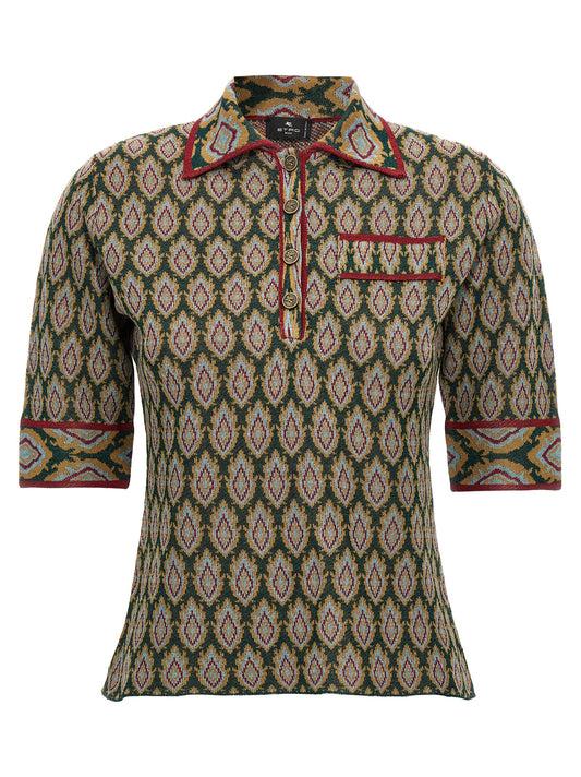 ETRO JACQUARD POLO SHIRT WRKE0131AV356S9001