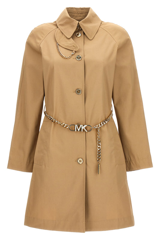 MICHAEL MICHAEL KORS CHAIN BELT TRENCH COAT MS320ARDTY250