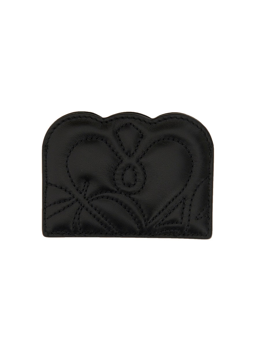 Alexander McQUEEN LEATHER CARD HOLDER 7345971BLGA1000