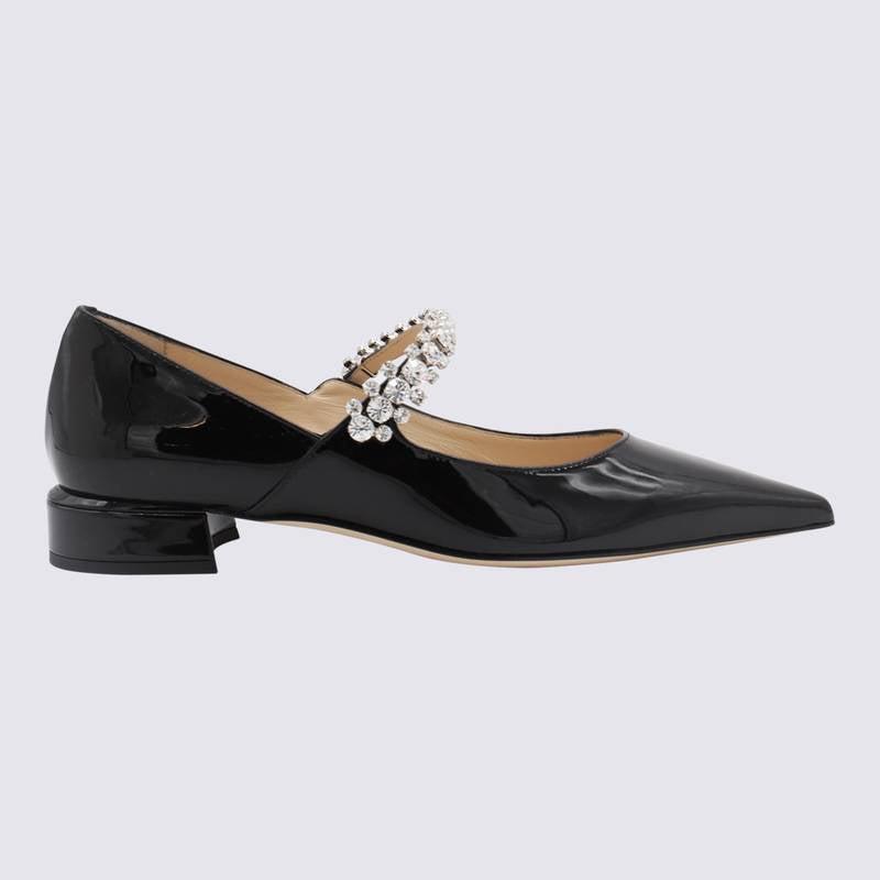 JIMMY CHOO Flat shoes Black BINGPUMPFLATPAT010003