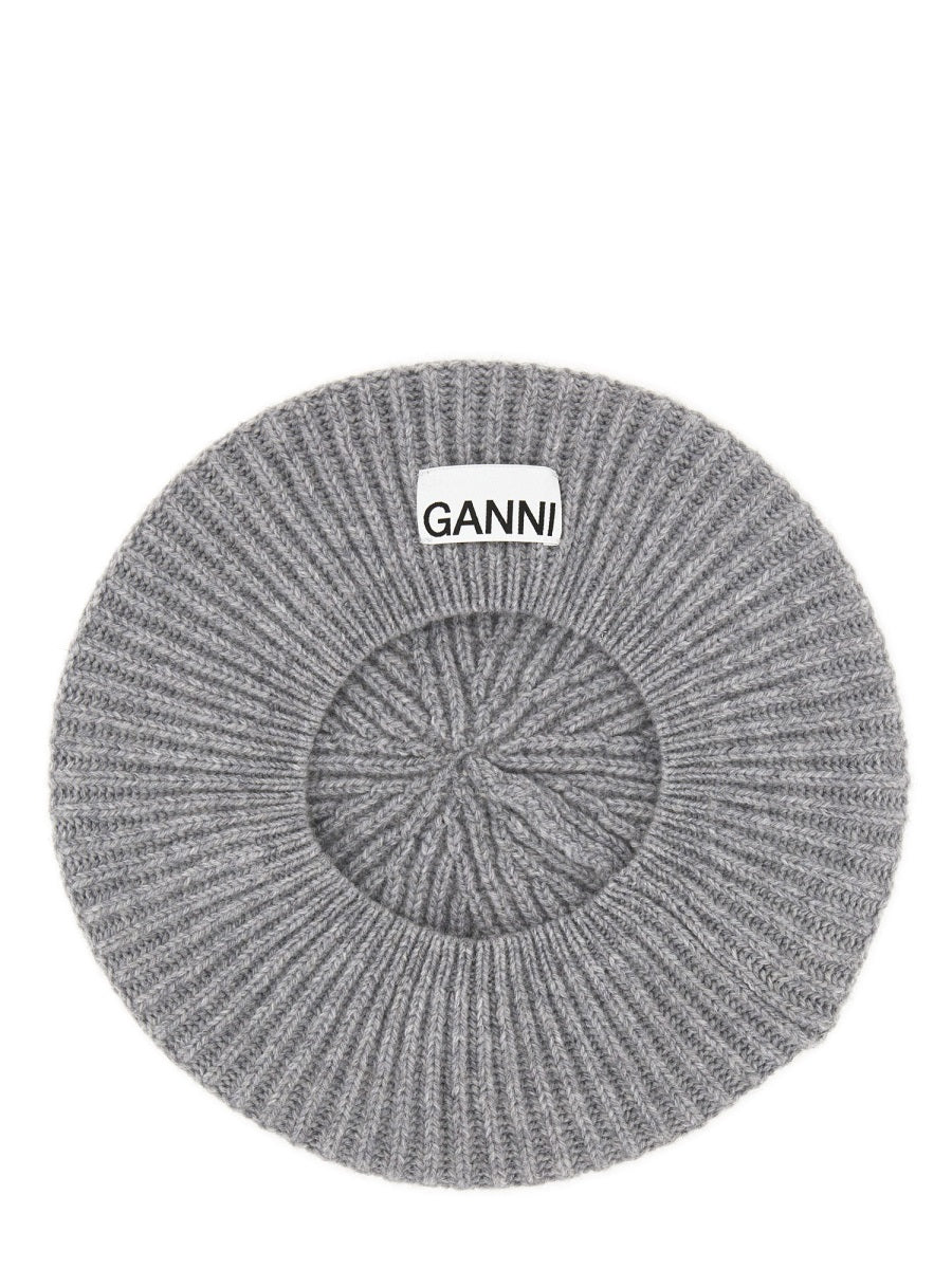 GANNI RIBBED KNIT BEANIE A4430921