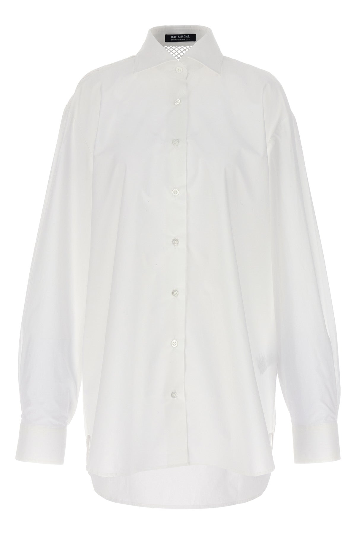 RAF SIMONS MESH INSERT SHIRT 231W2561010