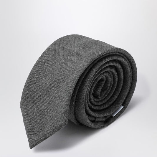 Thom Browne Grey wool tie MNL001A00626P_THOMB-035