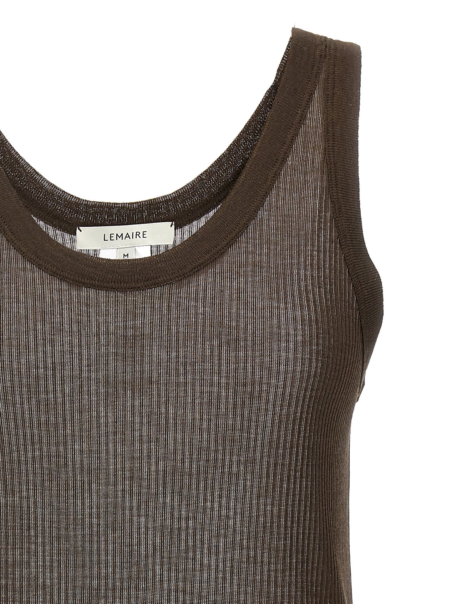 LEMAIRE 'SEAMLESS RIB' TANK TOP TO1156LK1017BR490