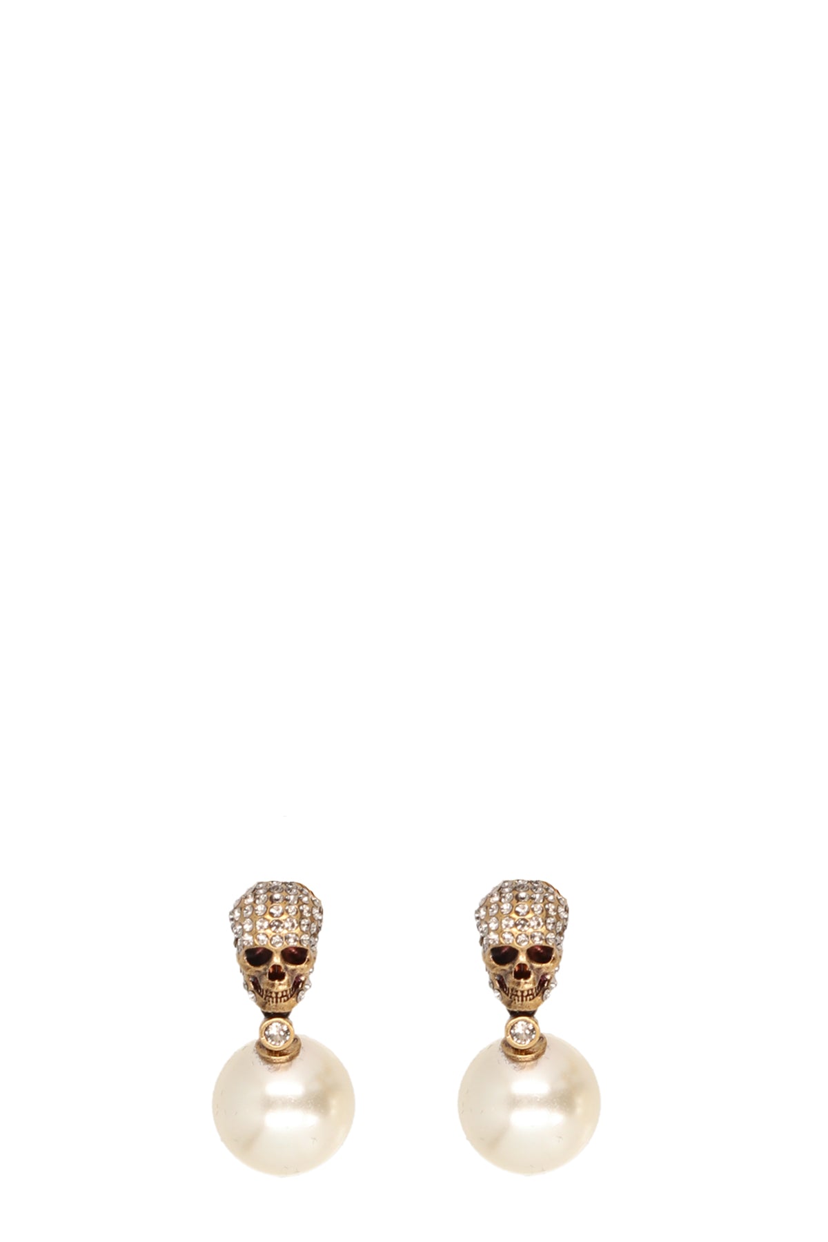 Alexander McQUEEN 'PEARL N SKULL' EARRINGS 734746I170A2375