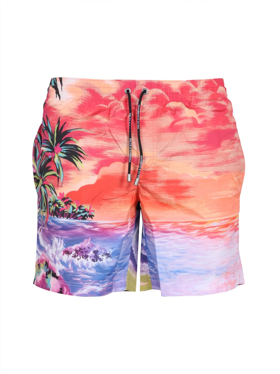 Dolce & Gabbana SUNSET PRINT SWIMSUIT M4A13TFHMRBHH4HF