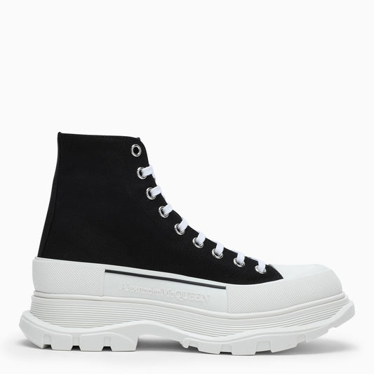 Alexander McQUEEN Black canvas Tread Slick boots 705659W4MV2O_ALEXQ-1070