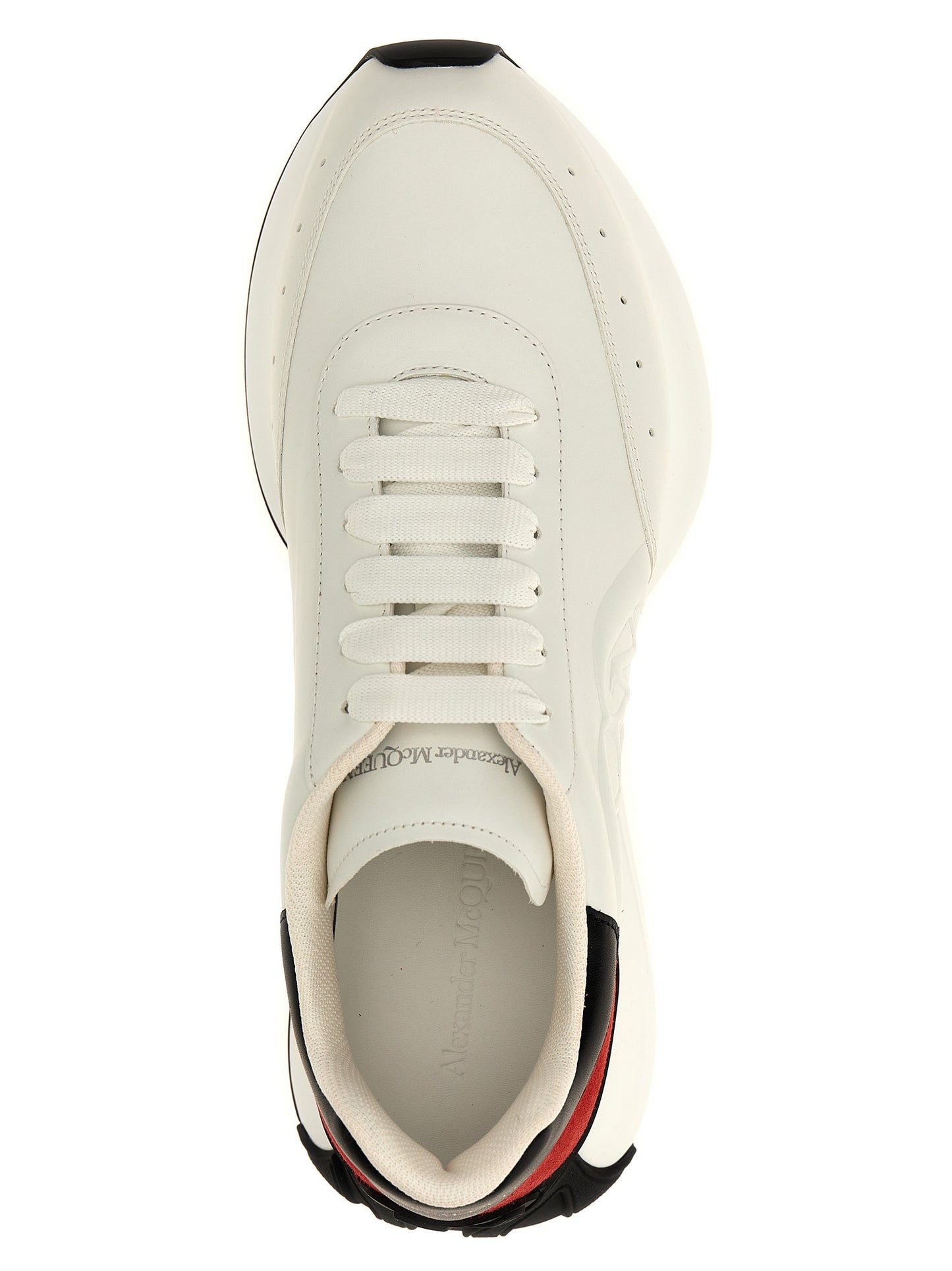 Alexander McQUEEN LOGO LEATHER SNEAKERS 777417WIDNK8759