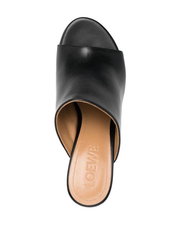 LOEWE Sandals Black L815379X69NAILPOLISH1107